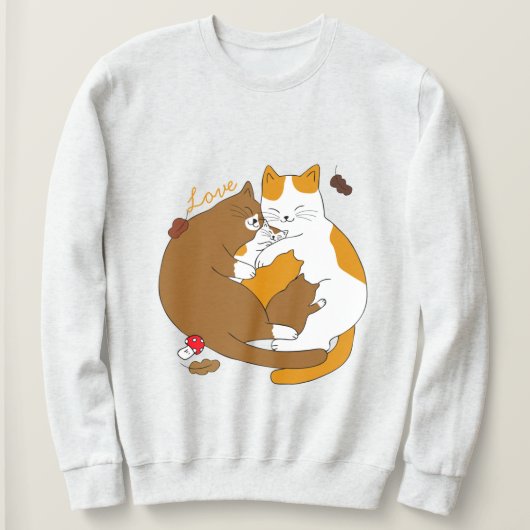 Niedlich Cat Family Sweatshirt (Design vorne)