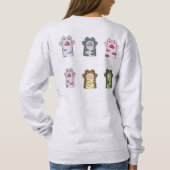Niedlich Cat Family Sweatshirt (Rückseite)