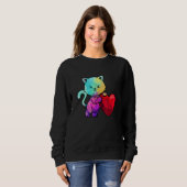 Niedlich Cat Farbenfroher Pop Kitten Adoption Kitt Sweatshirt (Vorne ganz)