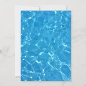 Niedlich Cat Flamingo Kinder Pool Party Geburtstag Einladung (Rückseite)