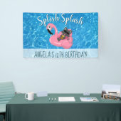 Niedlich Cat Flamingo Kindergeburtstag Pool Party Banner (Messeveranstaltung)