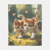 Niedlich Cat Fleece Blanket (Vorderseite)