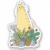 Niedlich Cat Florist Sticker (Vorderseite)