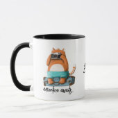 Niedlich Cat Funny Adventure Travel Personalisiert Tasse (Links)