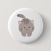 Niedlich Cat Funny Button Abzeichen (Vorderseite)