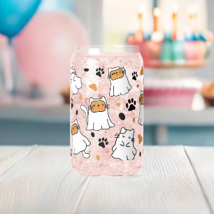 Niedlich Cat Ghost Halloween Dosenglas