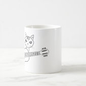 Niedlich Cat Guitar - Kitty Kitten Gitarrist Kaffeetasse (Mittel)