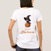 Niedlich Cat Halloween T-Shirt (Rückseite)