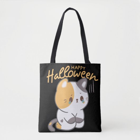 Niedlich Cat Happy Hallowen Tasche (Vorderseite)