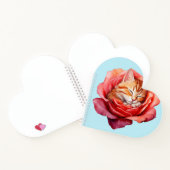 Niedlich Cat Journal - Heart Shaped Spiral Noteboo Notizblock (Innenseite)