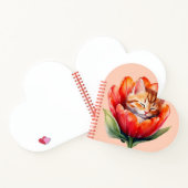 Niedlich Cat Journal - Heart Shaped Spiral Noteboo Notizblock (Innenseite)
