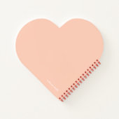 Niedlich Cat Journal - Heart Shaped Spiral Noteboo Notizblock (Rückseite)