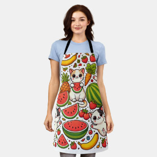 Niedlich Cat Kitchen Schürze - Spielender Cartoon