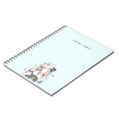 Niedlich Cat Kitten Farbverlauf Personalisiert Notizblock (Linke Seite)