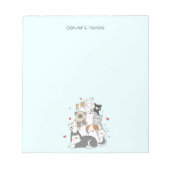 Niedlich Cat Kitten Farbverlauf Personalisiert Notizblock (Vorderseite)