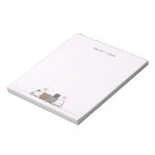 Niedlich Cat Kitten Farbverlauf Personalisiert Notizblock (Rotiert)