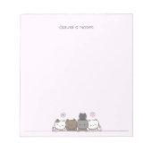 Niedlich Cat Kitten Farbverlauf Personalisiert Notizblock (Vorderseite)