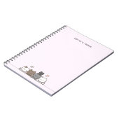 Niedlich Cat Kitten Farbverlauf Personalisiert Notizblock (Linke Seite)