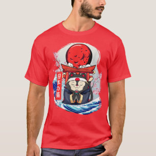 Niedlich Cat Kitten Japanisch Japan Schrein Festiv T-Shirt