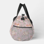 Niedlich Cat Kitten Lila Blumenmuster Duffle Bag (Rechts)