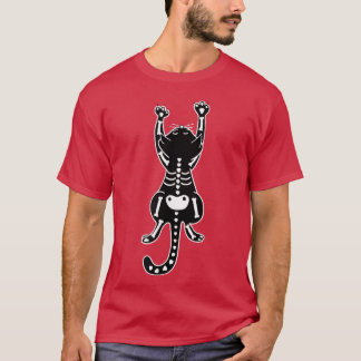Niedlich Cat Kitten Skeleton Halloween T-Shirt