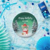 Niedlich Cat Kitten Weihnachtsbaumgebäck Party Pappteller (Party)