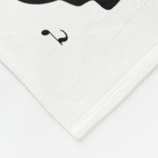 Niedlich Cat Kitty Playing Musiknote Clef Musician Fleecedecke (Ecke)