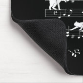 Niedlich Cat Kitty Playing Musiknote Clef Musician Mousepad (Ecke)