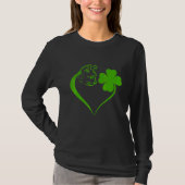Niedlich Cat Kleeblatt Irish St Patricks Day Kitty T-Shirt (Vorderseite)