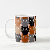 Niedlich Cat Lover Feline Kittens Pattern Kaffeetasse (Links)