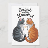 Niedlich Cat Lover Wedding Herzlichen Glückwunsch  Einladung (Vorderseite)