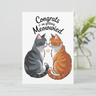 Niedlich Cat Lover Wedding Herzlichen Glückwunsch  Einladung