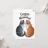 Niedlich Cat Lover Wedding Herzlichen Glückwunsch Karte (Vorderseite/Rückseite Beispiel)