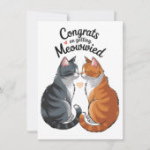 Niedlich Cat Lover Wedding Herzlichen Glückwunsch Karte (Vorderseite)