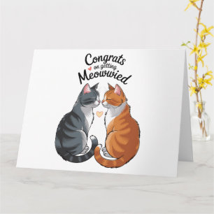 Niedlich Cat Lover Wedding Herzlichen Glückwunsch  Karte