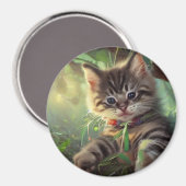 Niedlich Cat Magnet (Vorderseite/Rückseite)