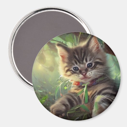 Niedlich Cat Magnet (Vorderseite/Rückseite)