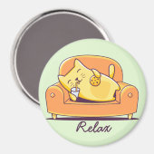 Niedlich Cat Magnet (Vorderseite/Rückseite)