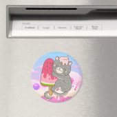 Niedlich Cat Magnet (In Situ (Geschirrspüler))