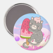 Niedlich Cat Magnet (Vorderseite/Rückseite)