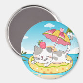 Niedlich Cat Magnet (Vorderseite/Rückseite)