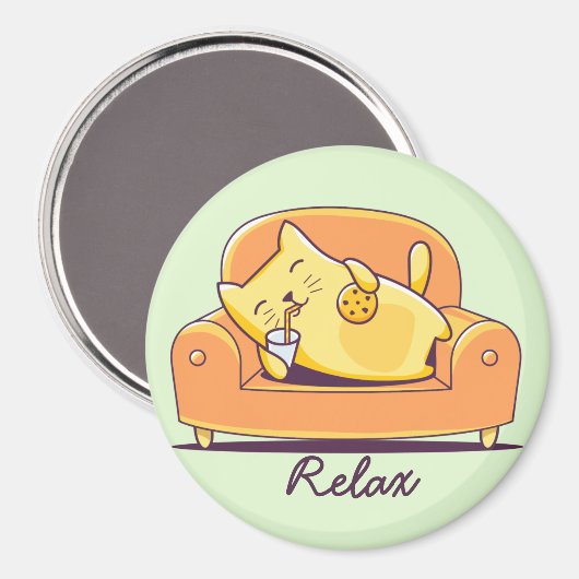 Niedlich Cat Magnet (Vorderseite/Rückseite)