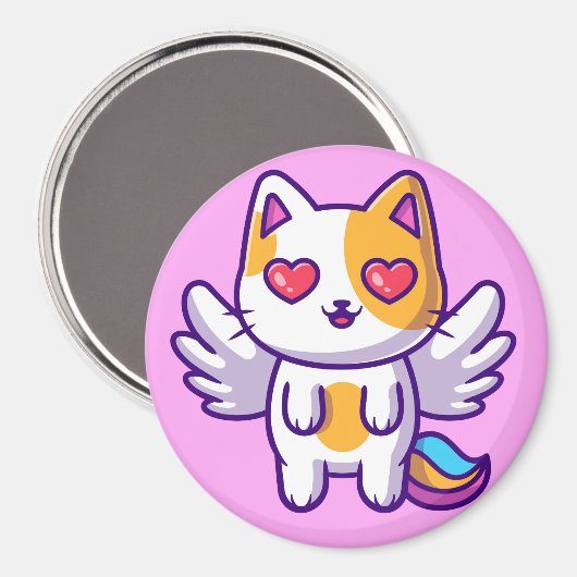 Niedlich Cat Magnet (Vorderseite/Rückseite)
