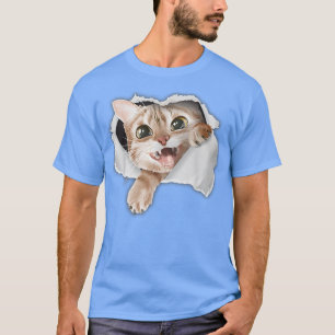 Niedlich Cat Mama Vater Kitten Torn Väter Mütter T T-Shirt