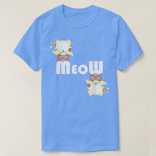 Niedlich Cat Meow Kitty Kitten T-Shirt (Design vorne)