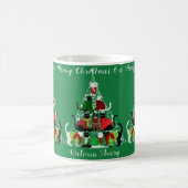 Niedlich Cat Meowy Weihnachtsbaum Personalisiert Kaffeetasse (Mittel)