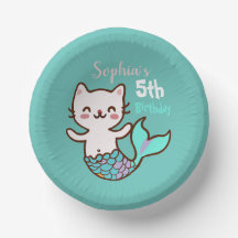 Niedlich Cat Mermaid Girl Birthday Meowmaid Purrma