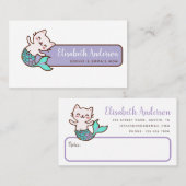 Niedlich Cat Mermaid Meowmaid Mommy Calling Play D Visitenkarte (Vorne/Hinten)