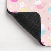 Niedlich Cat Mermaid Muster Mousepad (Ecke)