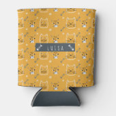 Niedlich Cat Modernes Muster Dosenkühler (Vorderseite)